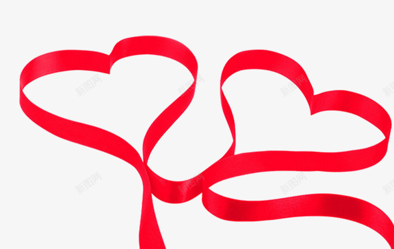 心形红色飘带png免抠素材_新图网 https://ixintu.com PNG免费图片 心形 红丝带飘带礼带 红色 飘带