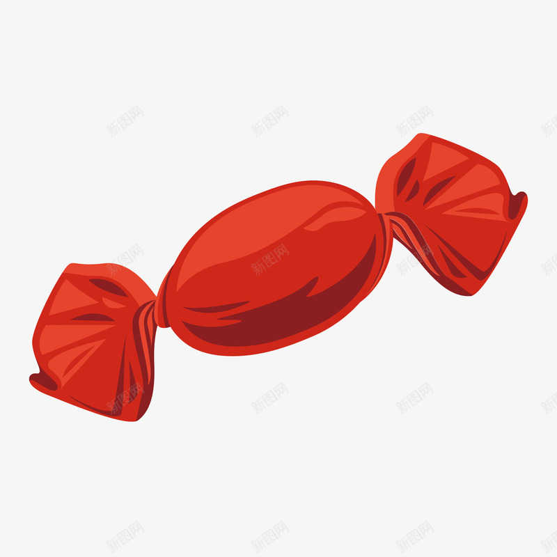 红色糖果png免抠素材_新图网 https://ixintu.com 反光 商务 扁平化 糖果 红色 褶皱 食物