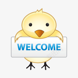 可爱小鸟welcome图标png_新图网 https://ixintu.com welcome 复活节 小鸟 小鸡 欢迎