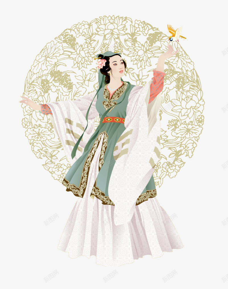 中国风古代服饰图png免抠素材_新图网 https://ixintu.com 中国风 传承 传承与创新 传承与创新的海报 古代服饰 古装美 江南水乡 琴棋书画