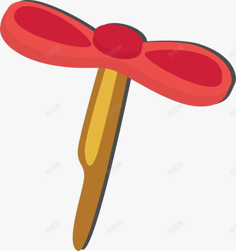 红色立体竹蜻蜓玩具png免抠素材_新图网 https://ixintu.com 儿童玩具 游戏 玩耍 童年 童趣 竹蜻蜓 飞行玩具