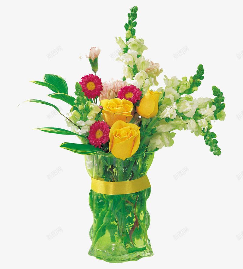 花瓶png免抠素材_新图网 https://ixintu.com 玫瑰 瓶子 盛开 花 花卉 花朵组合 花束 花瓶 花艺 花草 菊花 装饰花 鲜花 黄玫瑰