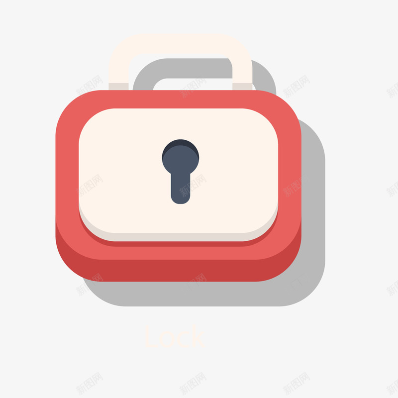 lock图标矢量图ai_新图网 https://ixintu.com 上锁 图标 手势 手机图标 矢量ai 红色 钥匙 矢量图