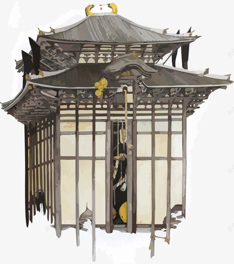 古代房屋png免抠素材_新图网 https://ixintu.com 古代 古风房屋 房屋 门窗