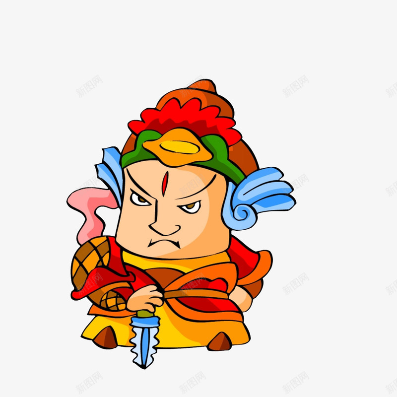 卡通霸气的古代将领png免抠素材_新图网 https://ixintu.com 单手叉腰 卡通成人 古代将领 古代男子 霸气古人