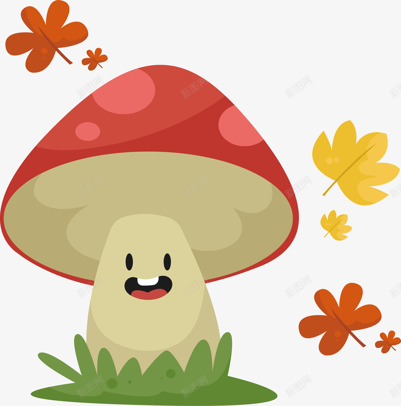 可爱微笑的蘑菇png免抠素材_新图网 https://ixintu.com 卡通蘑菇 可爱香菇 微笑蘑菇 矢量png 秋天蘑菇 蓝瘦香菇 蘑菇 蘑菇小人