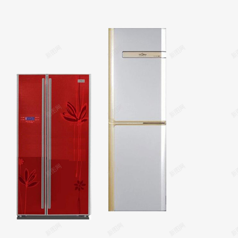 冰箱双开门电器组合png免抠素材_新图网 https://ixintu.com 冰箱 冷冻 双开门 电器组合