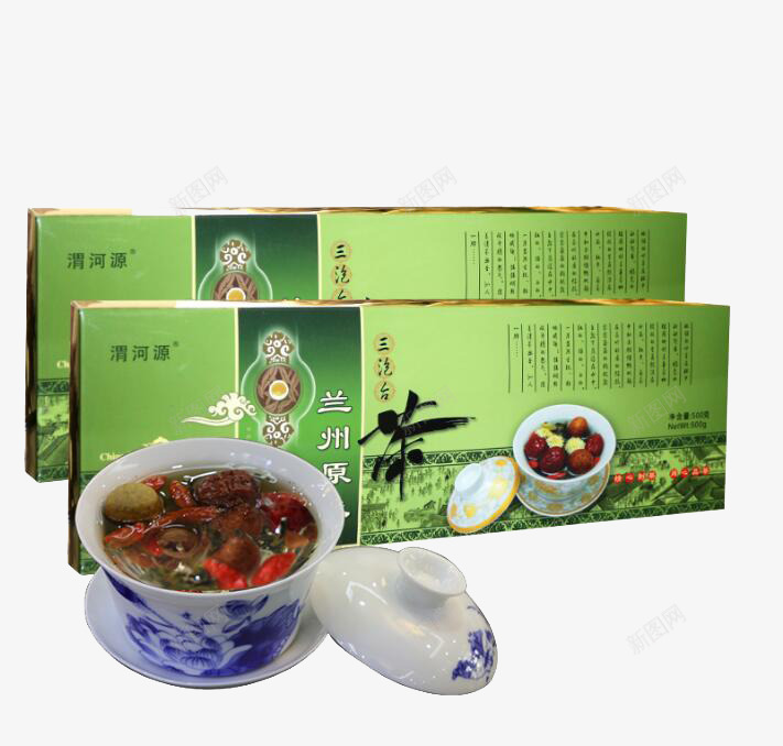 泡茶碗和茶叶png免抠素材_新图网 https://ixintu.com 产品实物 日用百货 泡茶碗 盖碗 茶叶