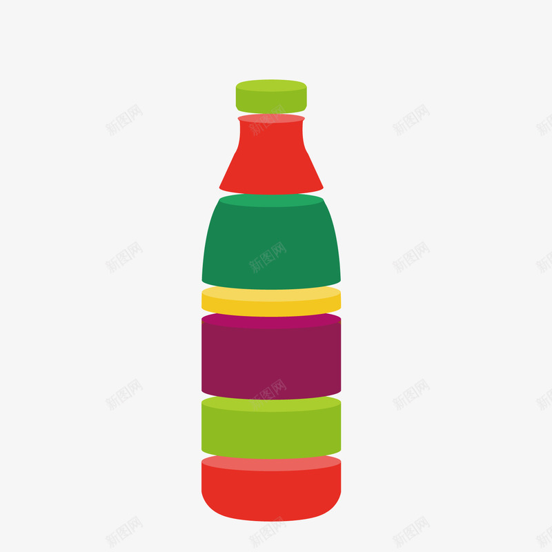 彩色水杯png免抠素材_新图网 https://ixintu.com 分层 商务 圆弧 层次 彩色 扁平化 水杯