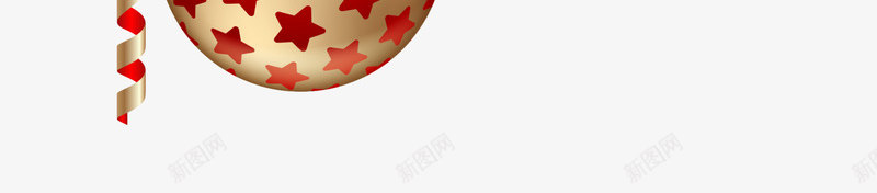 圣诞节圣诞球挂饰png免抠素材_新图网 https://ixintu.com 圣诞球挂饰 圣诞球装饰 圣诞节 红色丝带 红色星星 螺旋丝带