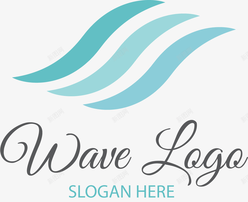 海浪线标识图标png_新图网 https://ixintu.com 标识logo设计 水面 海浪logo 海浪浪花 海浪线 海面 绿色 绿色曲线 绿色波浪线 蓝色图标