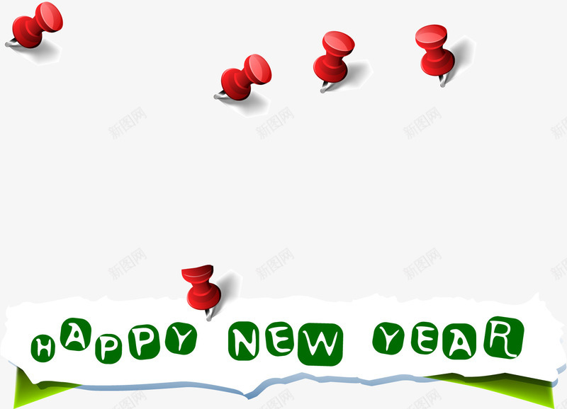 便签摁钉装饰png免抠素材_新图网 https://ixintu.com 便签 摁钉 新年快乐 标签按钮 红色摁钉 装饰矢量图