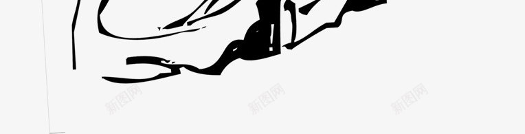 手绘黑色创意古代人物造型png免抠素材_新图网 https://ixintu.com 人物 创意 古代 造型 黑色