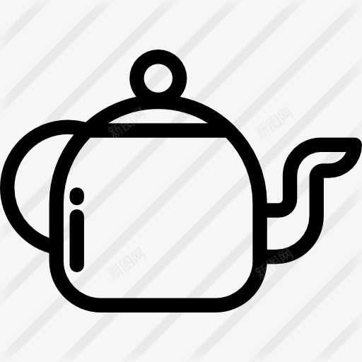 壶图标png_新图网 https://ixintu.com 厨房用具 咖啡壶 器皿 工具 手冲壶 水壶 热饮料 茶叶 食品 食品和餐厅