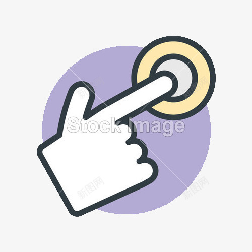 手绘手指按压图标png_新图网 https://ixintu.com 卡通手指按压设计 手势 手指 手指按压 手指触摸 设计