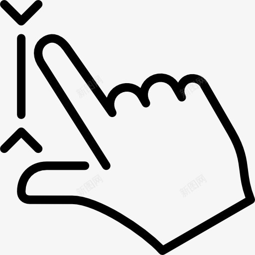 放大图标png_新图网 https://ixintu.com 多媒体选项 手 手势 手和手势 手指 放大