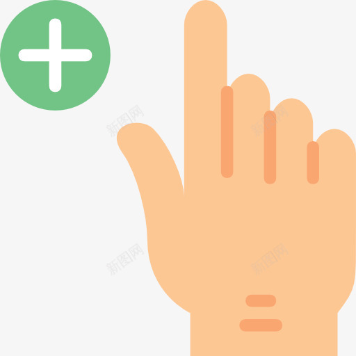 点击图标png_新图网 https://ixintu.com 手 手势 手和手势 手指 指着水龙头