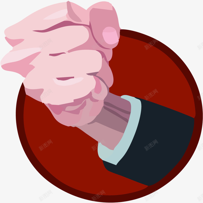 握拳手势png免抠素材_新图网 https://ixintu.com 免抠握拳png 手势 手绘插画 握拳