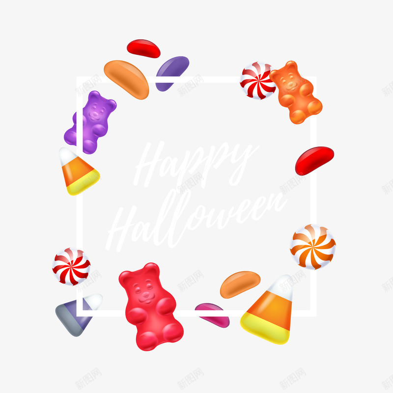 卡通边框矢量图ai免抠素材_新图网 https://ixintu.com 卡通矢量边框 玩具 生日 糕点 糖果 节日 矢量图
