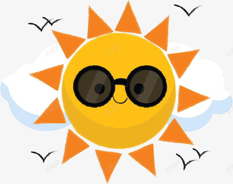 可爱夏天卡通太阳矢量图ai免抠素材_新图网 https://ixintu.com 可爱太阳 夏天 夏季 夏季太阳 太阳 矢量png 矢量图