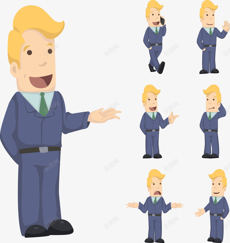 商务领导黄色头发png免抠素材_新图网 https://ixintu.com ppt插图 分类信息 扁平创意图 结构组合