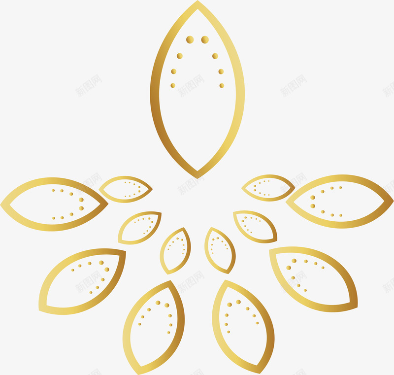 金色水滴花纹png免抠素材_新图网 https://ixintu.com 水滴花纹 矢量png 花纹 金箔纸 金色花纹 金色边框