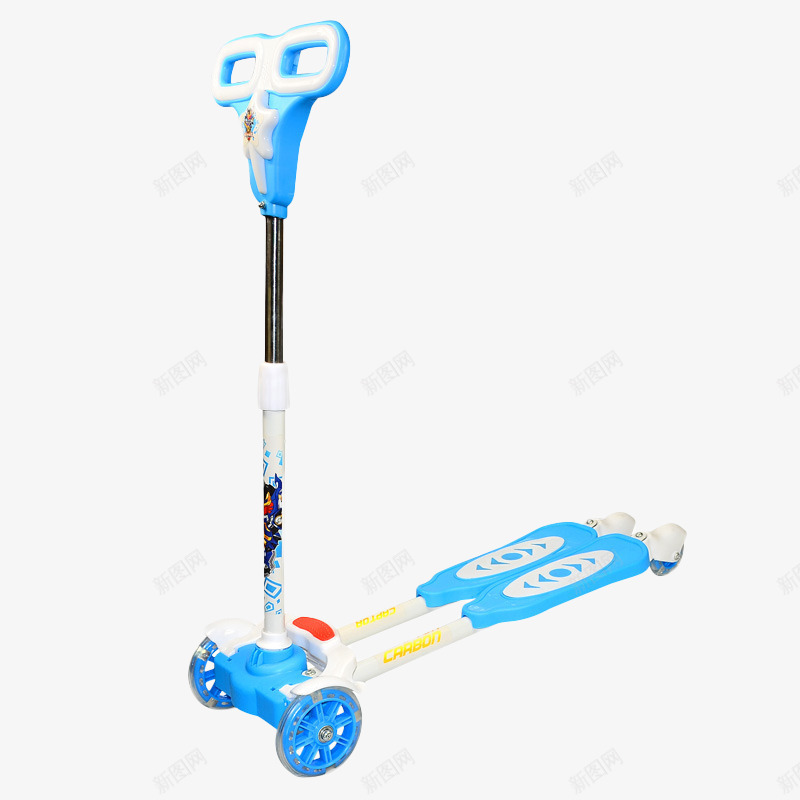 蓝色儿童玩具车滑板png免抠素材_新图网 https://ixintu.com 儿童玩具 滑板 滑滑车 玩具车