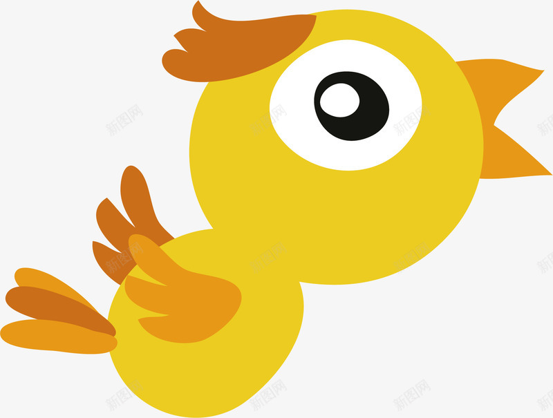 黄色卡通小鸟矢量图eps免抠素材_新图网 https://ixintu.com 卡通手绘 可爱 喜鹊 小鸟 报喜鸟 早鸟 爱情鸟 矢量图 飞翔 鸟类 黄色