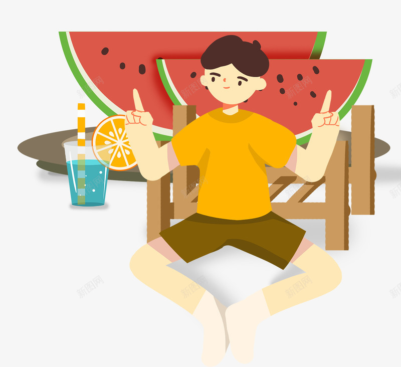 小清新二十四节气之大暑psd免抠素材_新图网 https://ixintu.com 二十四节气 夏天 夏季 大暑 小清新 小清新二十四节气之大暑 节气 西瓜
