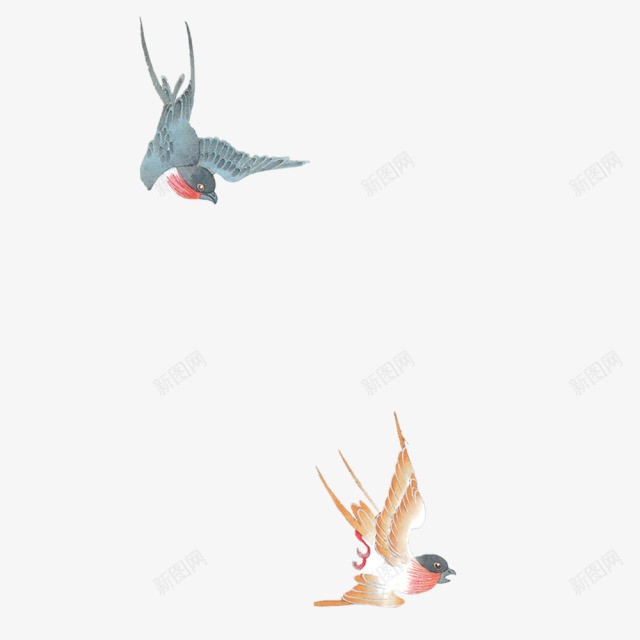 鸟手绘小鸟红色小鸟png免抠素材_新图网 https://ixintu.com 小鸟 手绘 红色