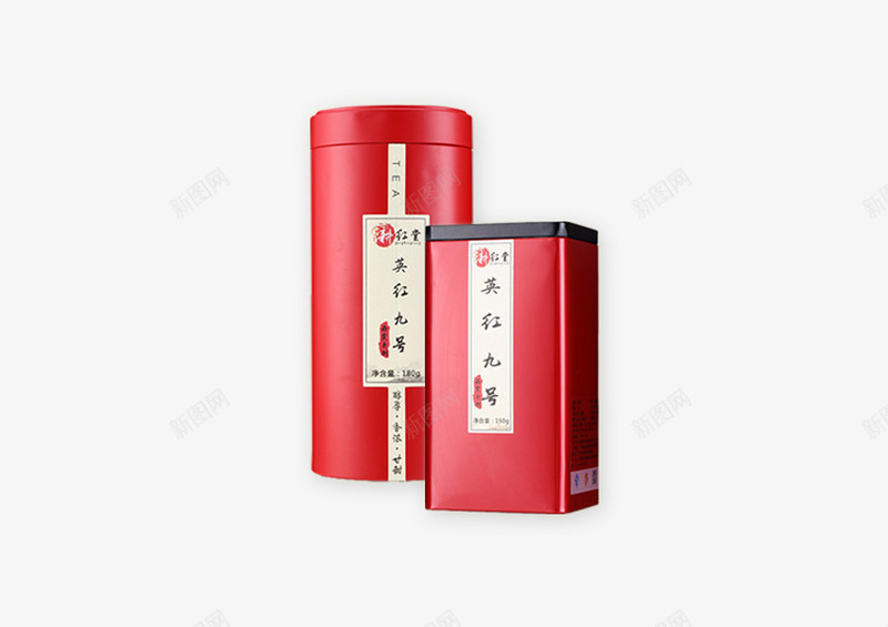 圆桶茶叶png免抠素材_新图网 https://ixintu.com 产品实物 圆桶 红茶 绿茶 茶包