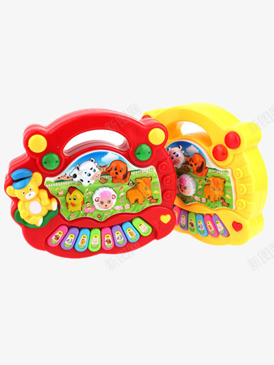 玩具电子琴png免抠素材_新图网 https://ixintu.com 两色 儿童玩具 塑料玩具 小朋友音乐 按键 音乐