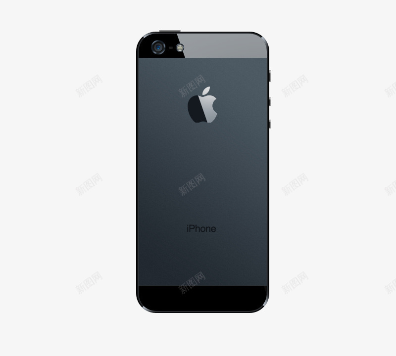黑色iPhone5背面png免抠素材_新图网 https://ixintu.com 5 Apple iPhone iphone 苹果 黑色