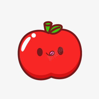 红色卡通苹果图标png_新图网 https://ixintu.com 卡通 图标 红色 苹果