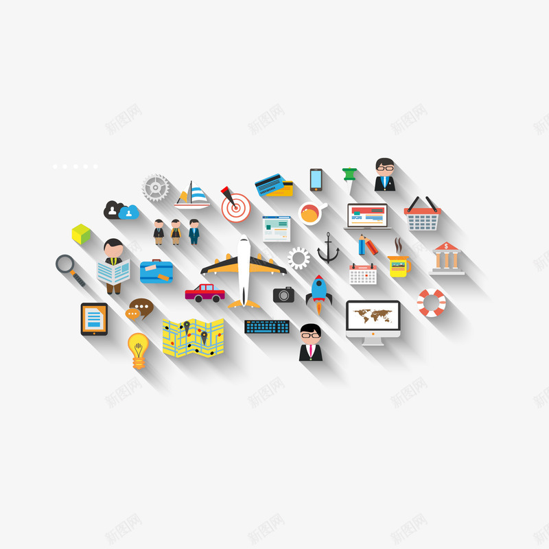 出行小图标png_新图网 https://ixintu.com 出差 出行 旅行 飞机