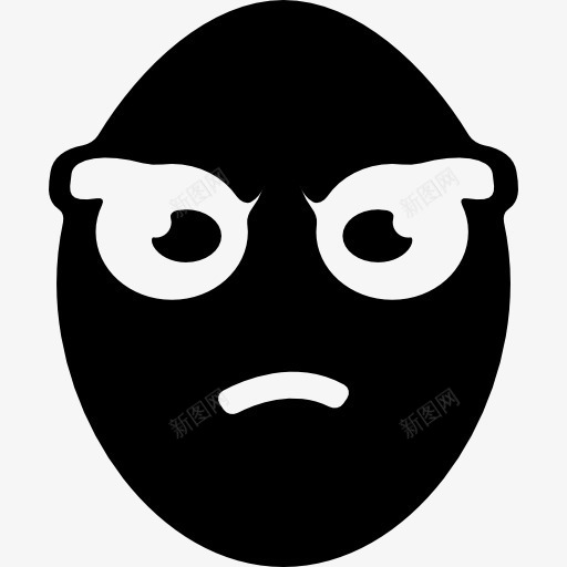 面对Oval图标png_新图网 https://ixintu.com 头 手势 生气 眼镜 表情