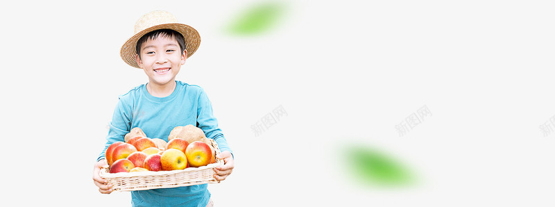 抱苹果筐的男孩png免抠素材_新图网 https://ixintu.com 男孩 苹果