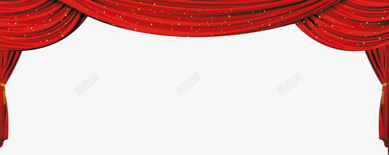红色节日帷幕舞台png免抠素材_新图网 https://ixintu.com 帷幕 红色 舞台 节日