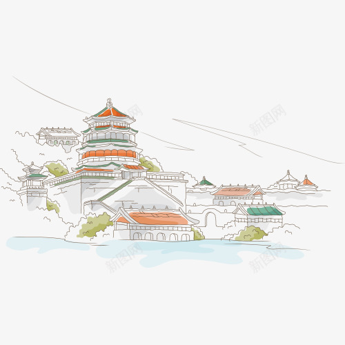 古代楼阁建筑png免抠素材_新图网 https://ixintu.com 古代楼阁 建筑 建筑图片 楼阁建筑