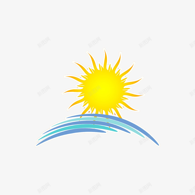 夏天的太阳和云png免抠素材_新图网 https://ixintu.com 云 夏天背景 夏季 太阳