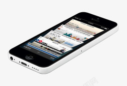 黑色苹果5C手机样机透明素材