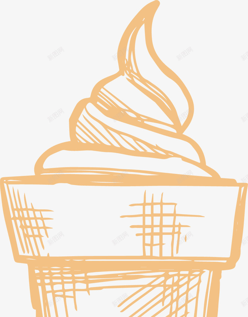夏季手绘杯装冰激凌png免抠素材_新图网 https://ixintu.com 一杯冰激凌 夏季冰激凌 手绘冰激凌 杯装冰激凌 画画 绘画