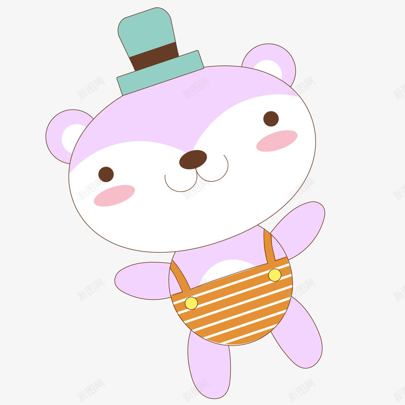 卡通可爱的小熊矢量图ai免抠素材_新图网 https://ixintu.com 公仔 动物设计 卡通 小熊 帽子 玩具设计 矢量图