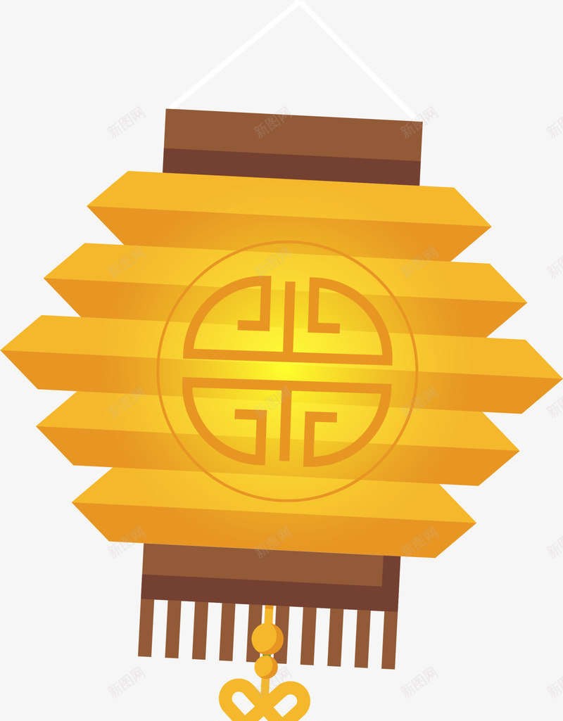 春节黄色折纸灯笼png免抠素材_新图网 https://ixintu.com 中国风 折纸灯笼 春节灯笼 灯笼挂饰 黄色光晕 黄色灯笼