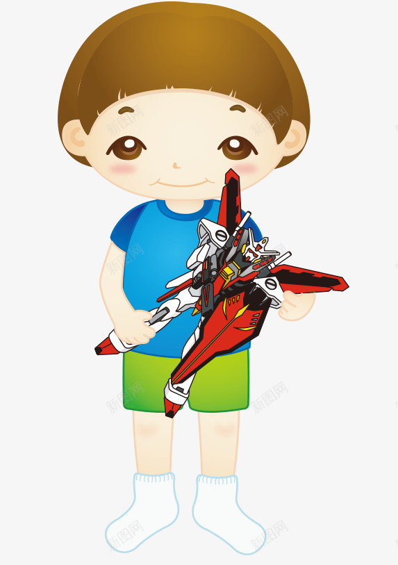 玩机器人的小孩png免抠素材_新图网 https://ixintu.com 乐趣 友谊 小孩玩玩具 小朋友 快乐 童年