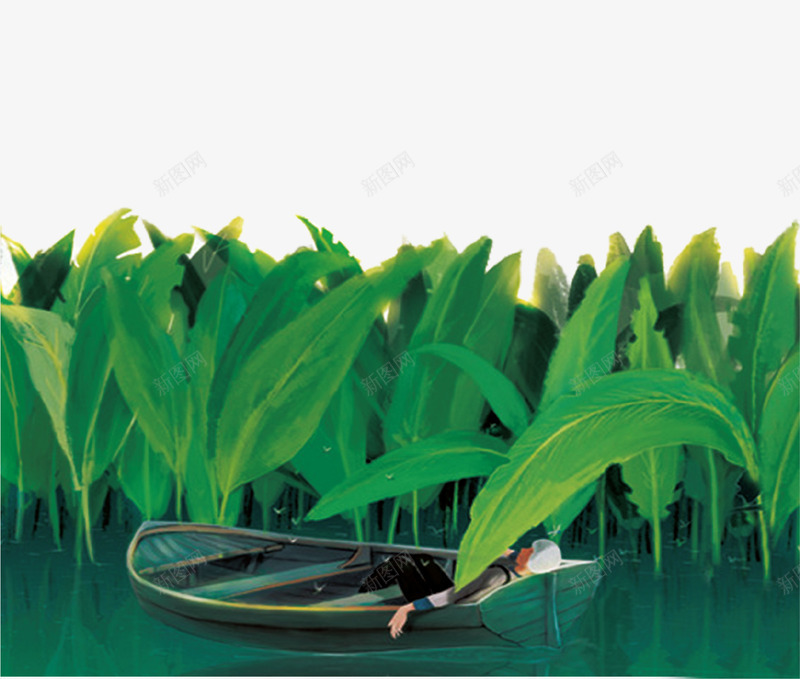 绿色唯美池塘小草装饰图案png免抠素材_新图网 https://ixintu.com 促销 唯美 夏季 小草 池塘 清新 绿色 装饰图案