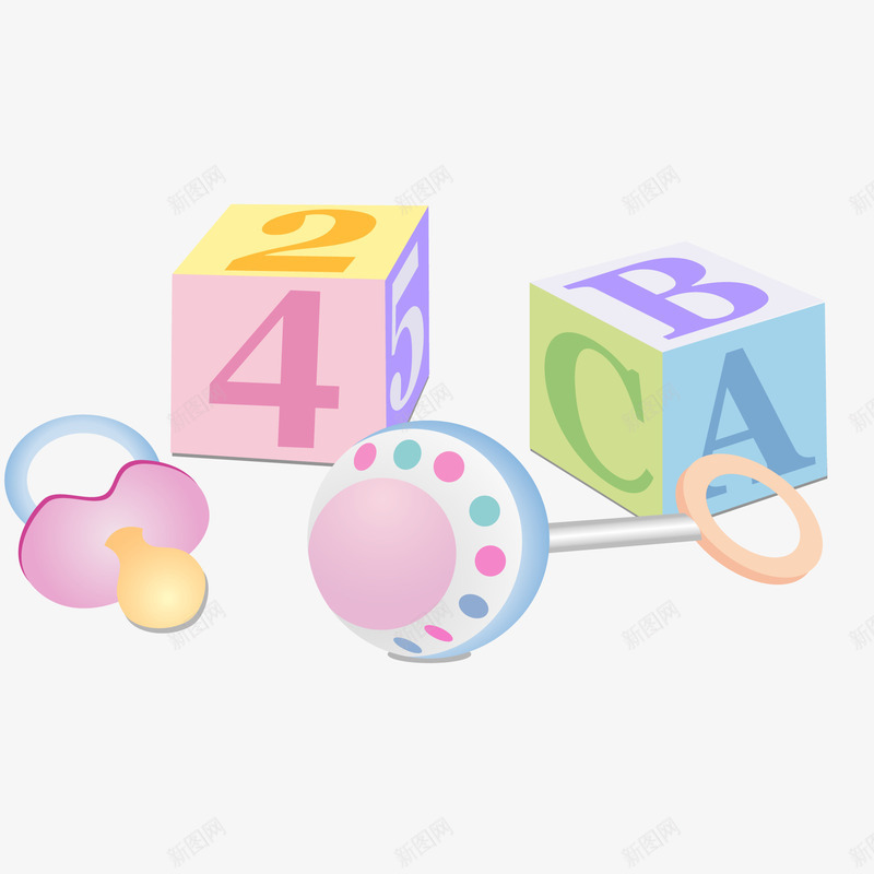 彩色的婴儿玩具矢量图ai免抠素材_新图网 https://ixintu.com 卡通 婴儿玩具 彩色 玩具设计 立体 矢量图