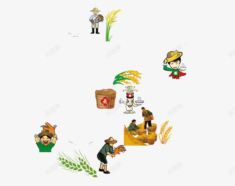 收获的季节png免抠素材_新图网 https://ixintu.com 收获 秋天 粮食 金黄