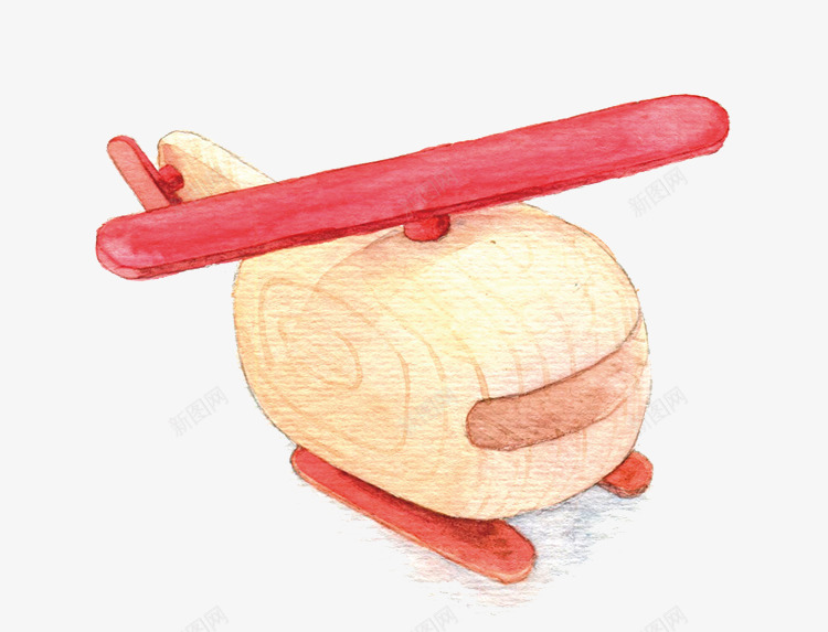 木制直升机png免抠素材_新图网 https://ixintu.com 木头 直升机 红色 飞机玩具