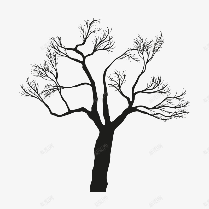 枯树无叶树木png免抠素材_新图网 https://ixintu.com 四季树 无叶 枯树 树木 树林 树枝 植物 生物世界 秋天的树 花草树